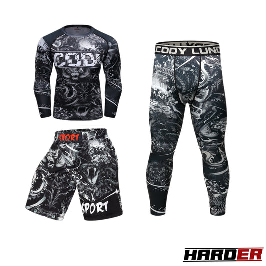 Harder™ WĄŻ I WILK 3-CZĘŚCIOWY zestaw sportowy 