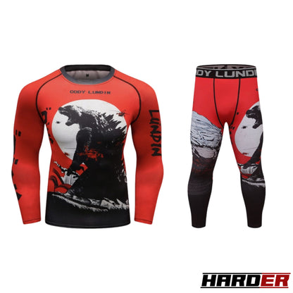 Zestaw odzieży sportowej Harder™ RED 2PCS 