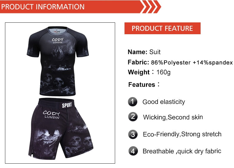 Zestaw odzieży sportowej Harder™ DRAGON 2 szt. 
