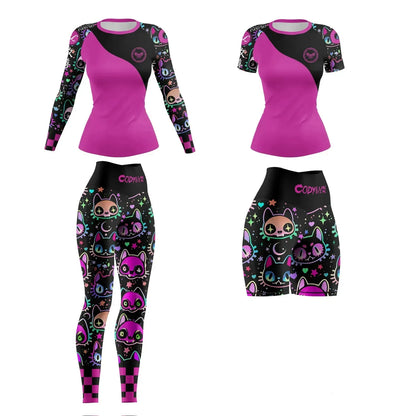 Harder™ NEON CAT INSTINCT - Zestaw odzieży sportowej (4 szt.)