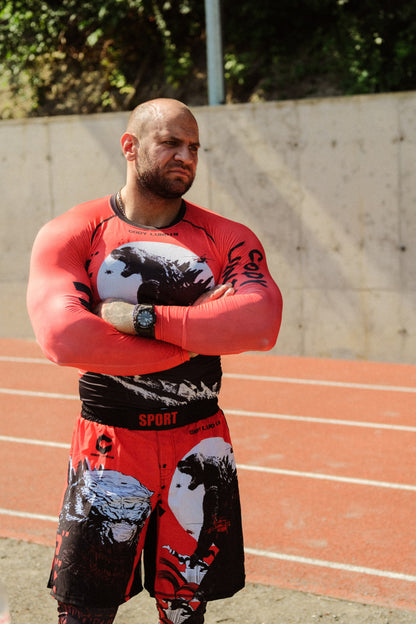 Zestaw odzieży sportowej Harder™ CZERWONY 4-elementowy 